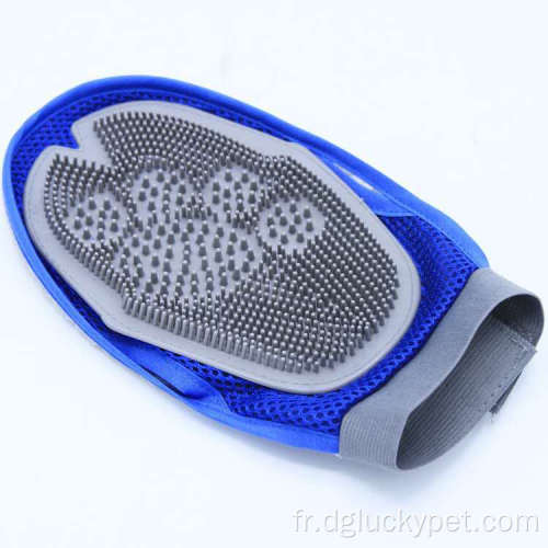 Gants de massage pour épilation double face pour chien.